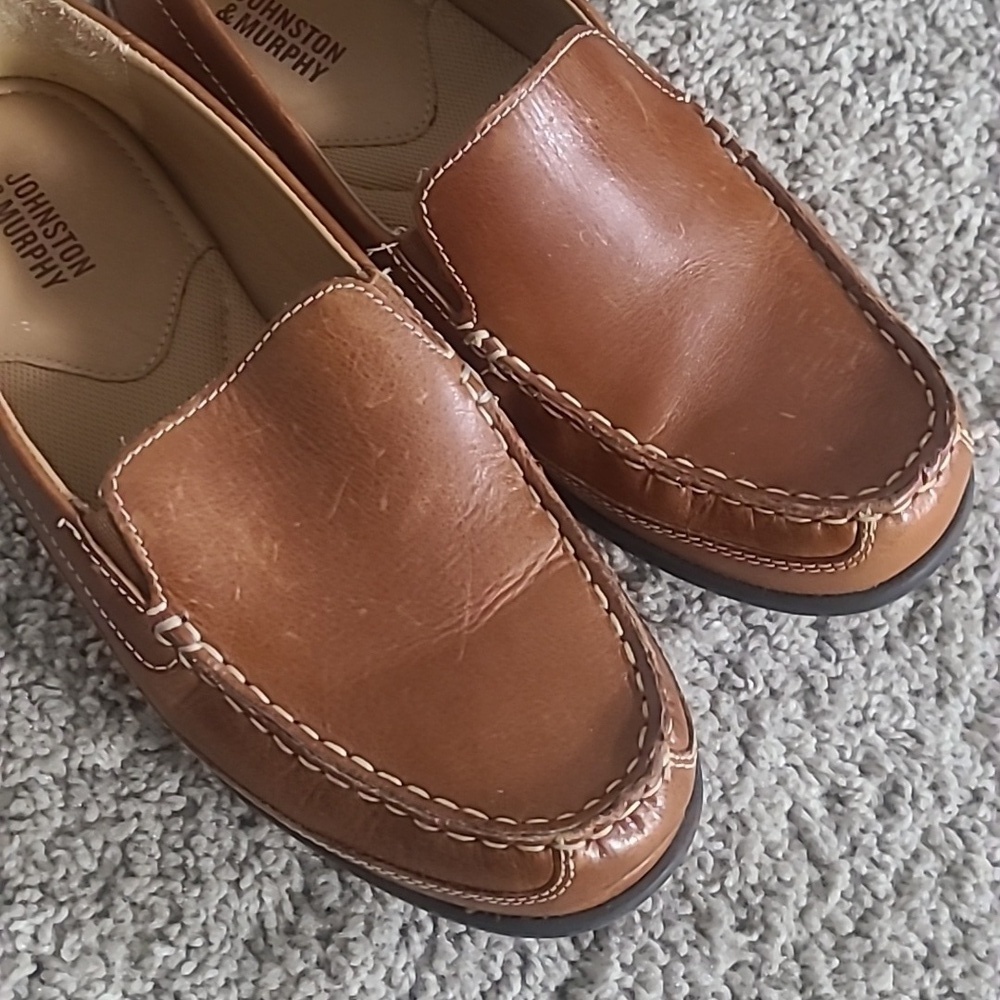 GUC Johnston & Murphy Lochlan Venetian Leather Loafers Youth Boy 6M - Picture 6 of 8
